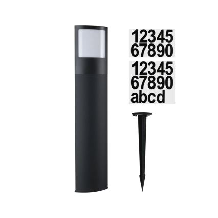Paulmann 94514 - LED/8,5W IP44 Stmívatelné domovní číslo se senzorem pohybu a soumraku PADEA 230V antracit