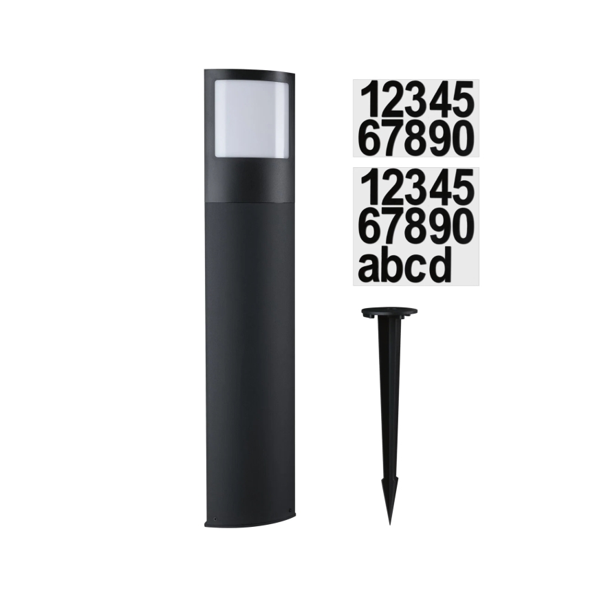 Paulmann 94514 - LED/8,5W IP44 Stmívatelné domovní číslo se senzorem pohybu a soumraku PADEA 230V antracit