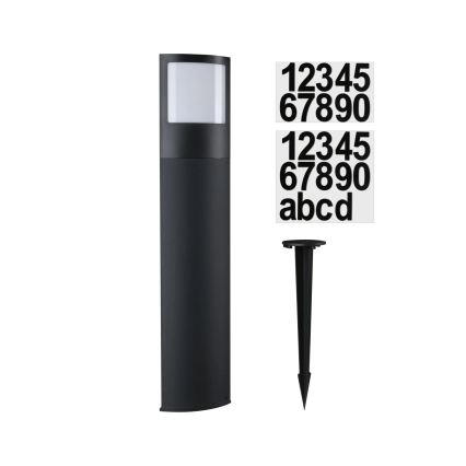Paulmann 94514 - LED/8,5W IP44 Stmívatelná venkovní lampa se senzorem pohybu a soumraku PADEA 230V antracit