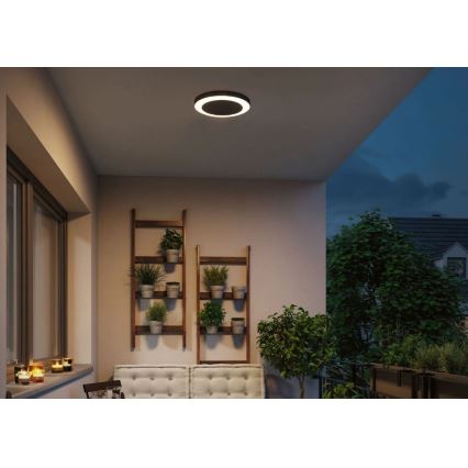 Paulmann 94526 - LED/14W IP44 Venkovní stropní svítidlo se senzorem CIRCULA 230V