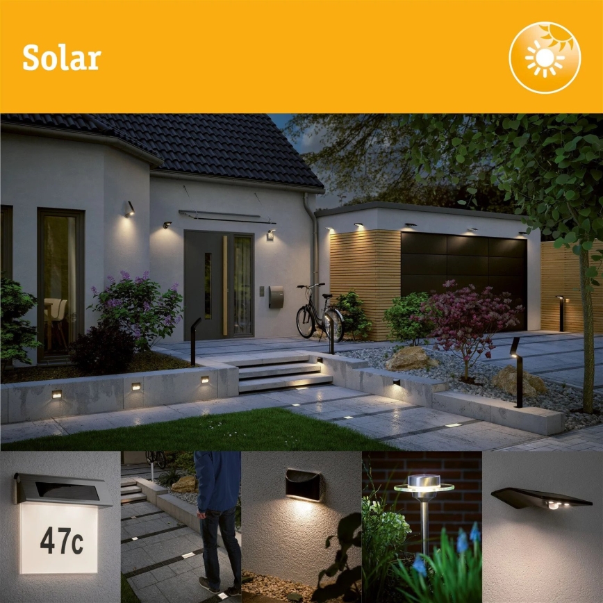 Paulmann 94578 - LED/0,1W IP67 Solární zápustné svítidlo DOMENIC 1,2V 1500 mAh