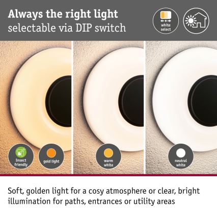 Paulmann 94955 - LED/20,5W IP65 Stmívatelné venkovní nástěnné svítidlo AUREVA 230V 2200/3000/4000K antracit