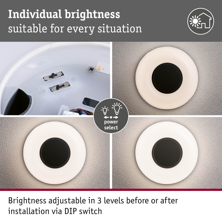 Paulmann 94955 - LED/20,5W IP65 Stmívatelné venkovní nástěnné svítidlo AUREVA 230V 2200/3000/4000K antracit