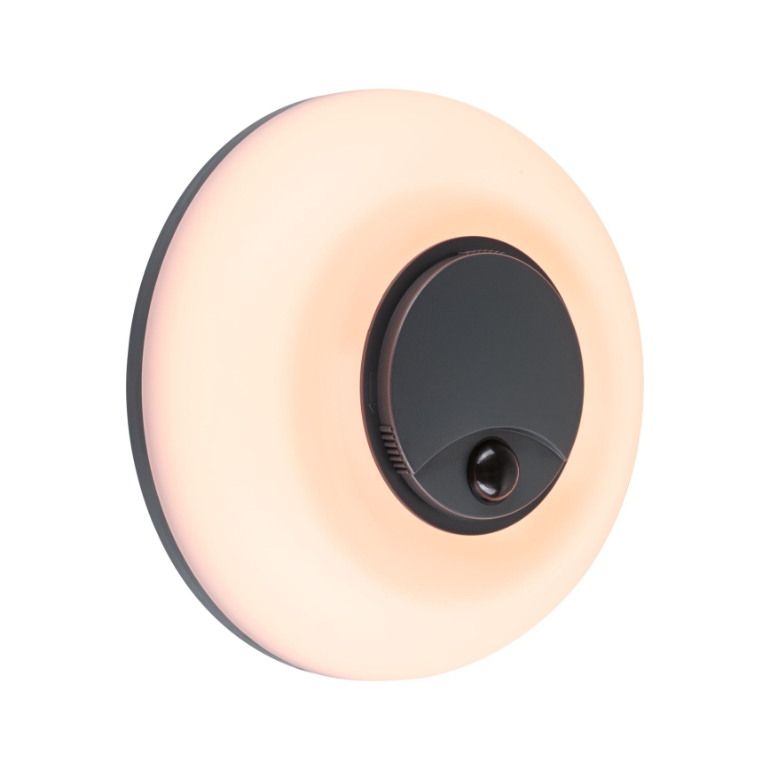 Paulmann 94956 - LED/20,5W IP65 Stmívatelné venkovní nástěnné svítidlo se senzorem pohybu a soumraku AUREVA 230V 2200/3000/4000K antracit