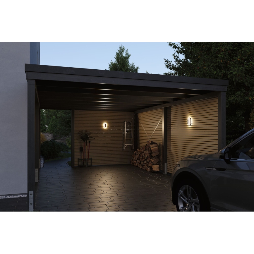 Paulmann 94958 - LED/18,5W IP65 Stmívatelné venkovní nástěnné svítidlo se senzorem pohybu a soumraku ELUNOR 230V 2200/3000/4000K antracit
