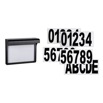 Paulmann 95388 - LED/0,05W IP44 Solární domovní číslo se senzorem DAYTON 1,2V 600 mAh