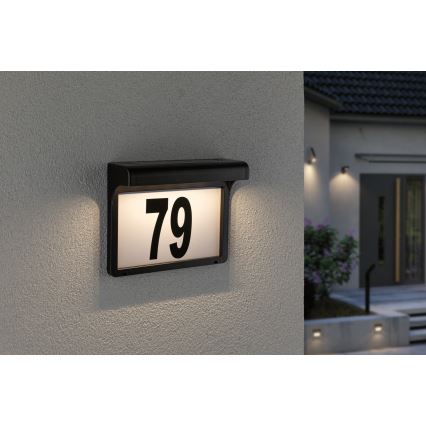 Paulmann 95388 - LED/0,05W IP44 Solární domovní číslo se senzorem DAYTON 1,2V 600 mAh