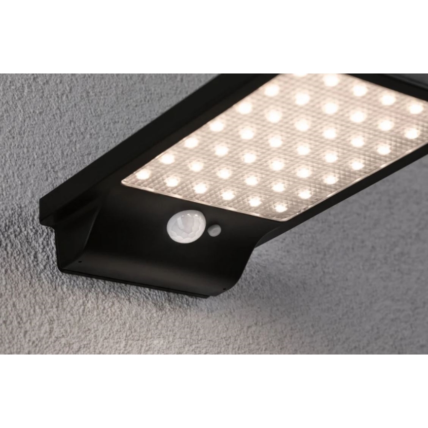 Paulmann 95393 - LED/4W IP44 Stmívatelné solární nástěnné svítidlo se senzorem SOLVEIG 3,7V 2000 mAh