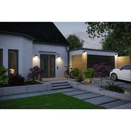 Paulmann 95746 - LED/2,3W IP44 Solární nástěnné svítidlo se senzorem EILEEN 3,7/230V 4000 mAh černá