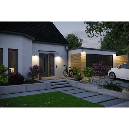 Paulmann 95748 - LED/2,3W IP44 Solární nástěnné svítidlo se senzorem ISLEEN 3,7/230V 4000 mAh černá