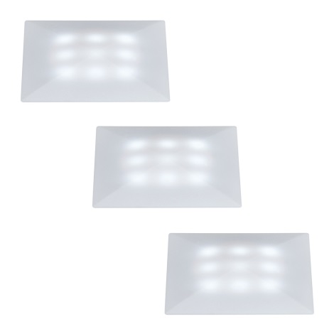 Paulmann 98862 - SADA 3x LED Venkovní podhledové svítidlo UPDOWNLIGHT QUADRO 3xLED/1W/230V/12V IP67