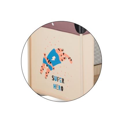 PETITE&MARS - Cestovní postýlka KOOT Tiger Super Hero