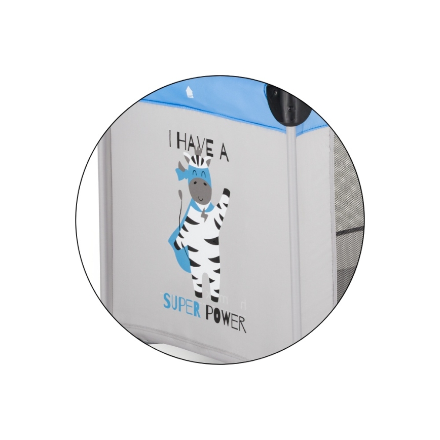 PETITE&MARS - Cestovní postýlka KOOT Zebra Super Power