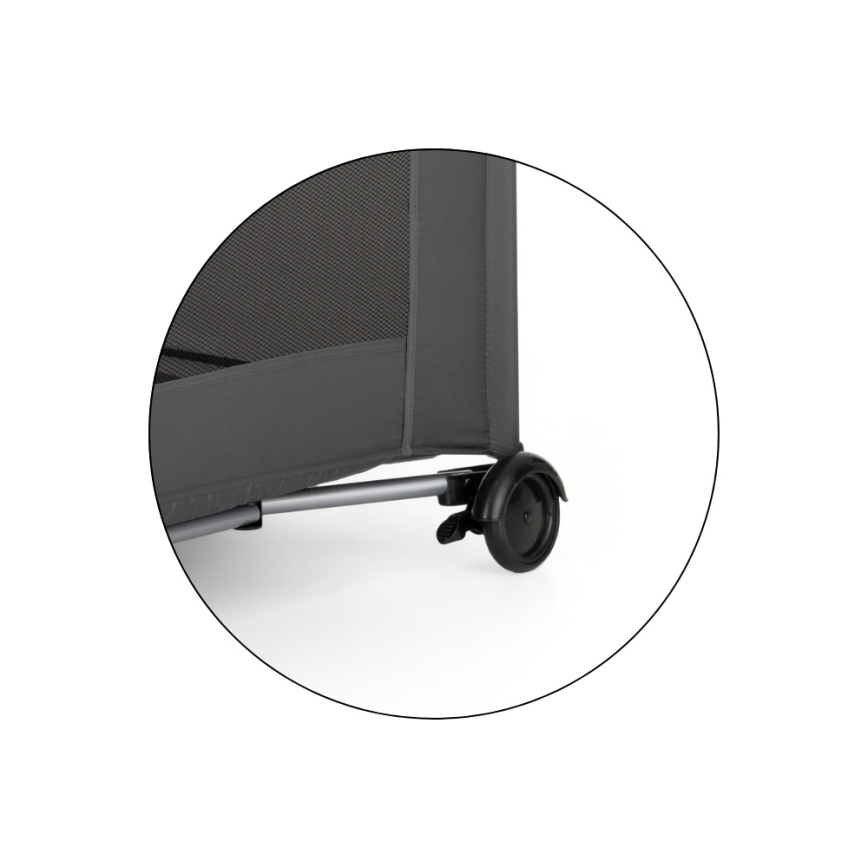 PETITE&MARS - Cestovní postýlka NYJA Urban Jungle Charcoal