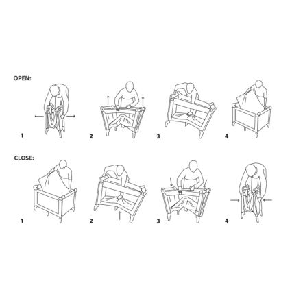 PETITE&MARS - Cestovní postýlka NYJA Urban Jungle Sand