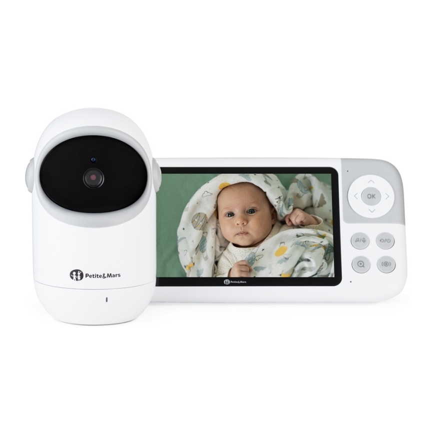 PETITE&MARS - Dětská chůvička s monitorem EVE 5.0 3,8V 3050 mAh