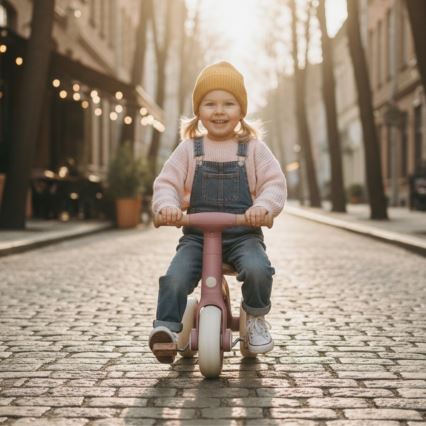 PETITE&MARS - Dětská tříkolka 3v1 BINGO Dusty Rose