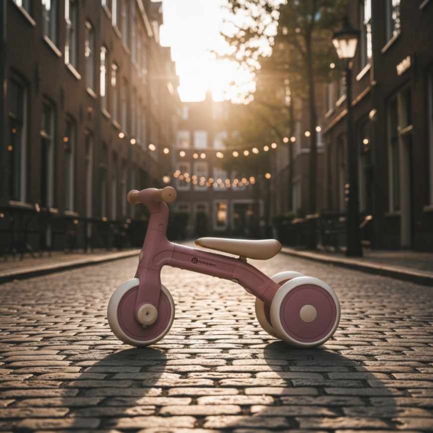 PETITE&MARS - Dětská tříkolka 3v1 BINGO Dusty Rose