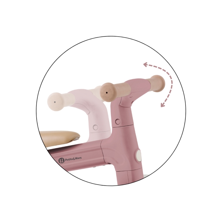 PETITE&MARS - Dětská tříkolka 3v1 BINGO Dusty Rose