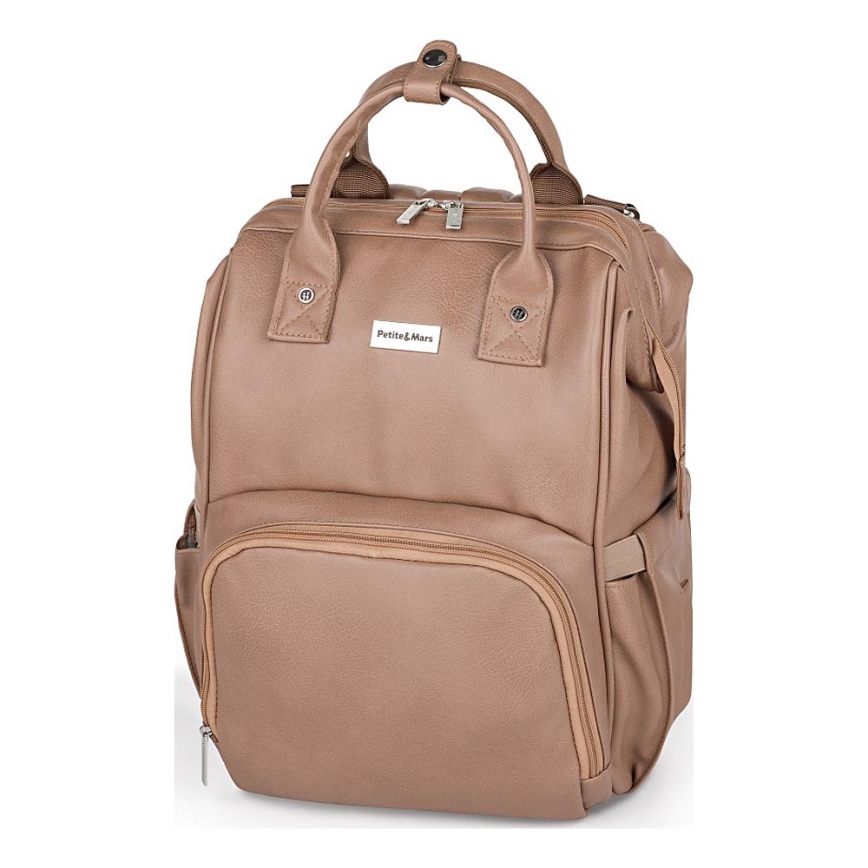 PETITE&MARS - Přebalovací batoh na kočárek JASPER hnědá