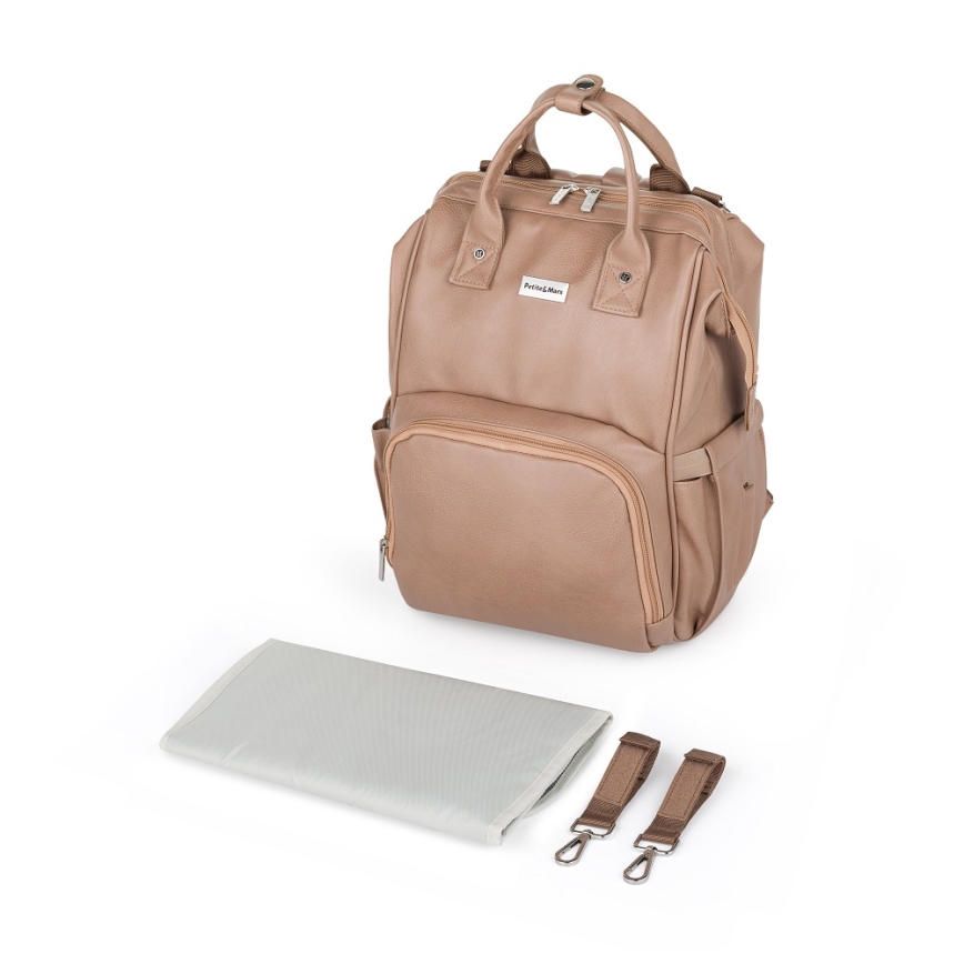 PETITE&MARS - Přebalovací batoh na kočárek JASPER hnědá