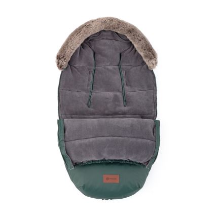 PETITE&MARS - SADA Dětský fusak 4v1 COMFY + rukávníky na kočárek FURRY Khaki