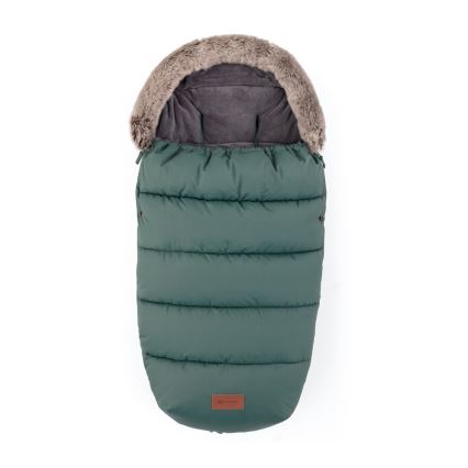 PETITE&MARS - SADA Dětský fusak 4v1 COMFY + rukávníky na kočárek FURRY Khaki