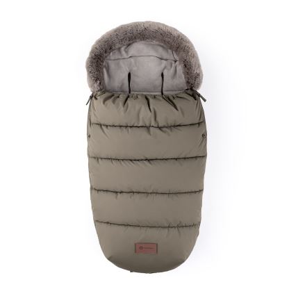 PETITE&MARS - SADA Dětský fusak 4v1 COMFY + rukávníky na kočárek FURRY Mocha Mousse
