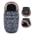 PETITE&MARS - SADA Dětský fusak 4v1 COMFY Stylish Beauty + rukávníky na kočárek FURRY Forever Black