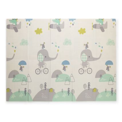 PETITE&MARS - Skládací podložka na hraní CAMPY ELEPHANT&CITY