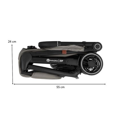 PETITE&MARS - Sportovní kočárek ZIP Velvet Grey