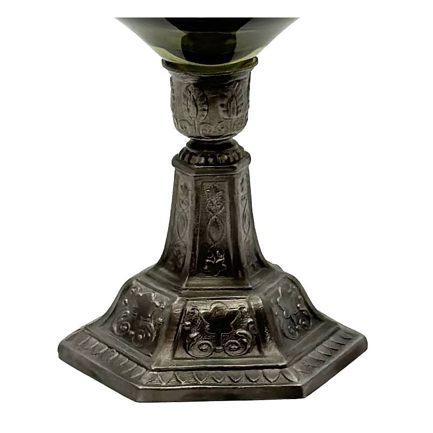 Petrolejová lampa KRASOMÍRA 42 cm lesní zelená