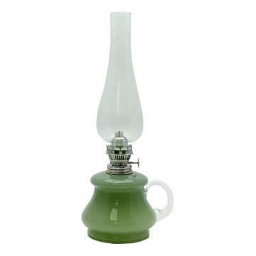 Petrolejová lampa TEREZA 34 cm lesní zelená