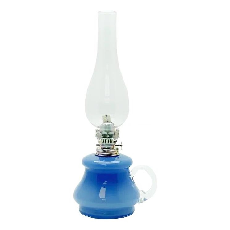 Petrolejová lampa TEREZA 34 cm tmavě modrá