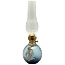 Petrolejová lampa VANESA 38 cm modrý kouř zrno