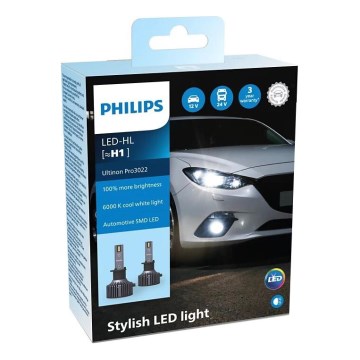 Philips 11258U3022X2 - SADA 2xLED Autožárovka Ultinon Pro3022 H1 P14,5s/20W/12/24V 6000K