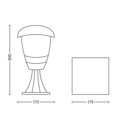 Philips - Zahradní lampa 1xE27/60W/230V IP44