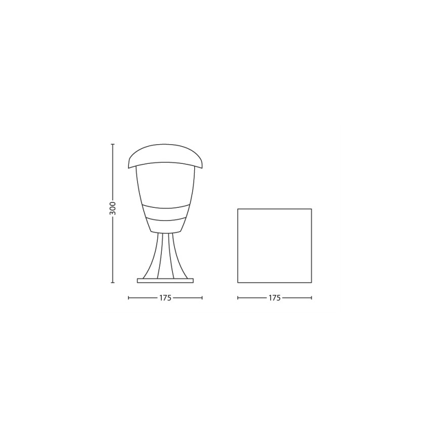 Philips - Zahradní lampa 1xE27/60W/230V IP44