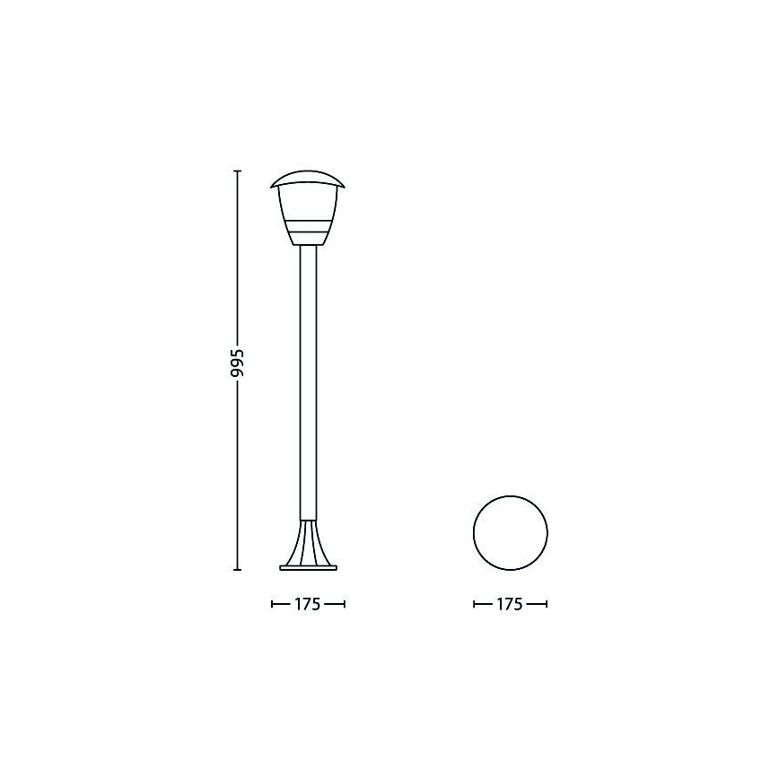 Philips - Venkovní lampa 1xE27/60W/230V IP44