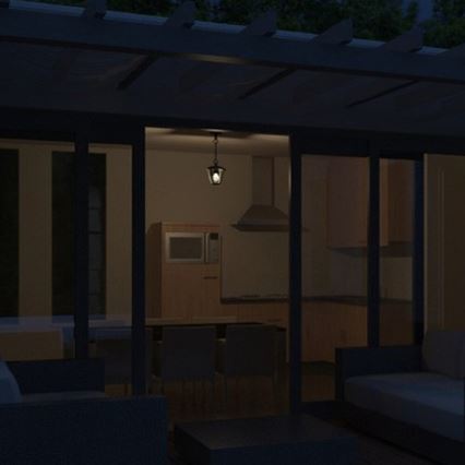 Philips 15386/30/16 - Závěsný lustr MYGARDEN CREEK 1xE27/60W/230V černá
