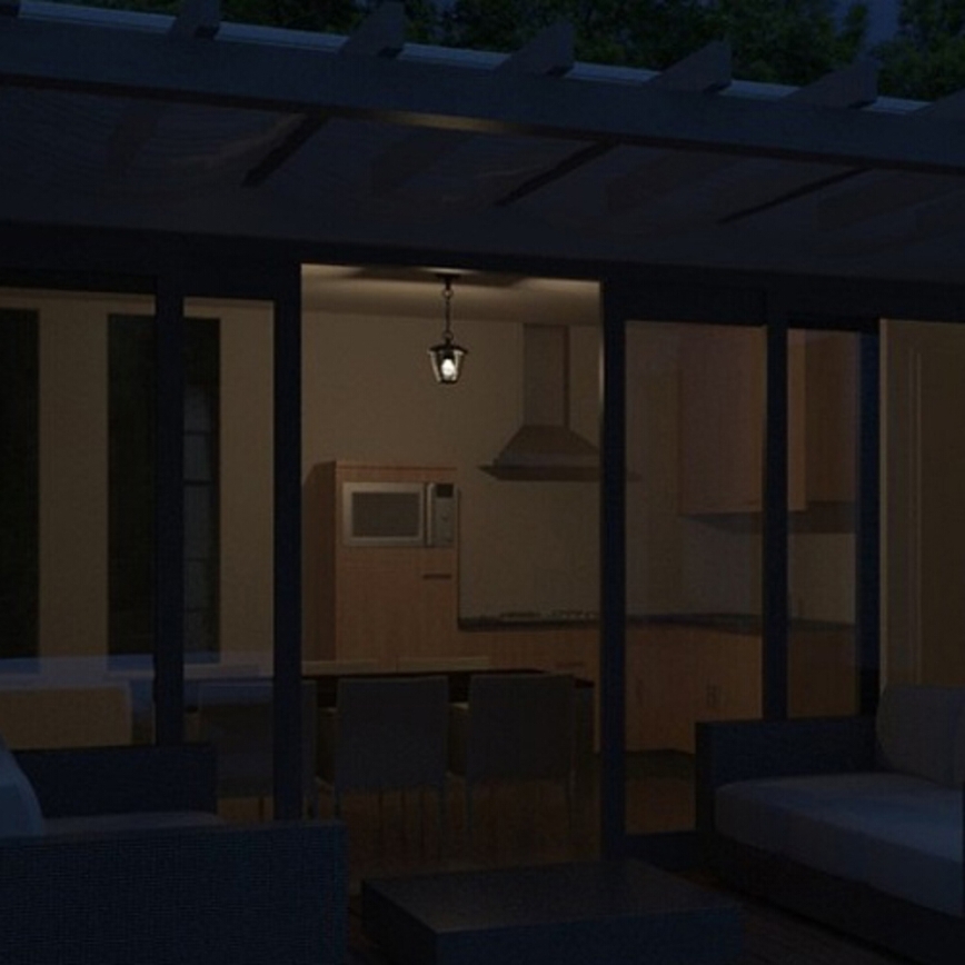 Philips 15386/30/16 - Závěsný lustr MYGARDEN CREEK 1xE27/60W/230V černá