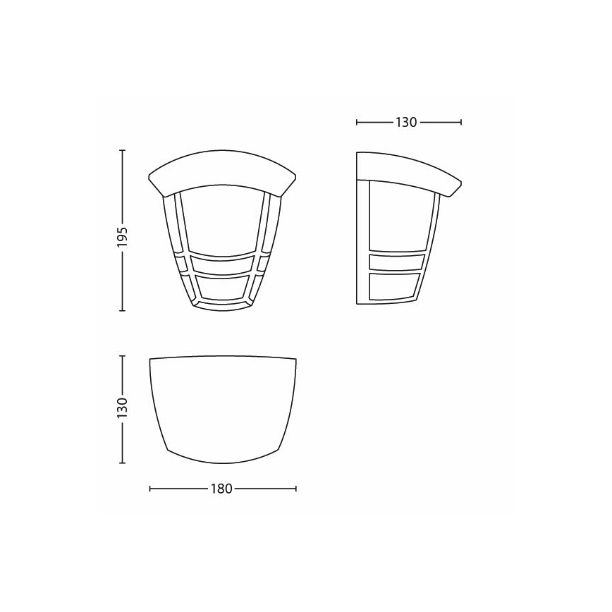Philips - Venkovní nástěnné svítidlo 1xE27/60W/230V IP44