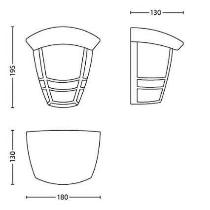 Philips 15387/31/16 - Venkovní nástěnné svítidlo MYGARDEN CREEK E27/60W/230V