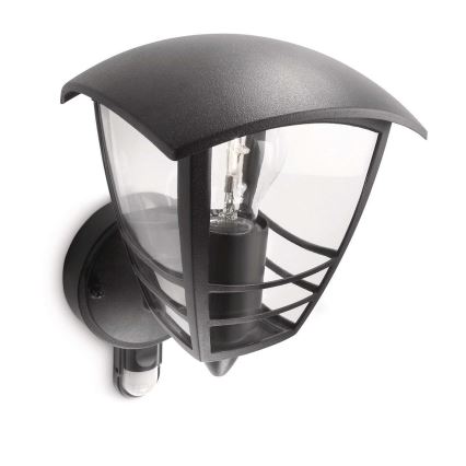 Philips 15388/30/16 - Venkovní nástěnné svítidlo se senzorem MYGARDEN CREED 1xE27/60W/230V