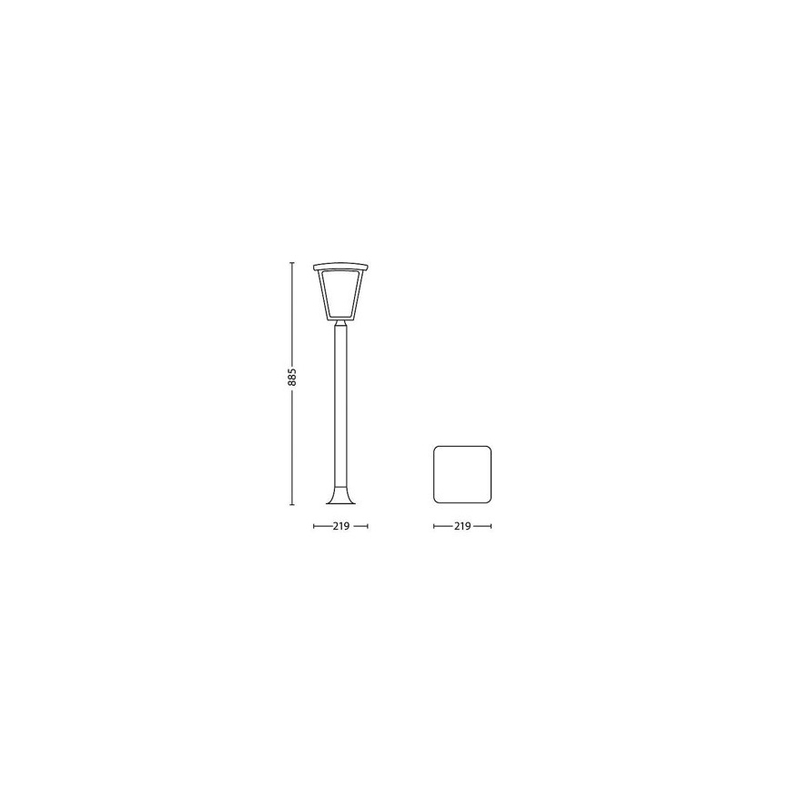 Philips 15484/30/16 - LED Venkovní sloupek COTTAGE 1xLED/4,5W/230V IP44