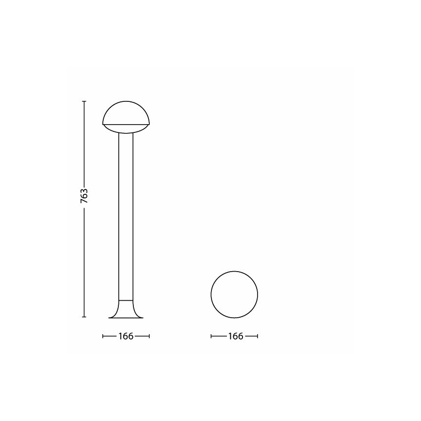 Philips - LED venkovní sloupek 1xLED/3W/230V IP44