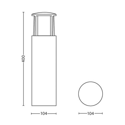 Philips 16465/93/P3 - LED venkovní nástěnné svítidlo s čidlem MYGARDEN STOCK 1xLED/6W/230V