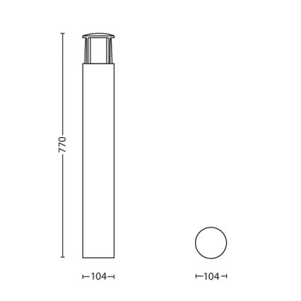 Philips 16467/93/16 - LED venkovní lampa MYGARDEN STOCK 1xLED/6W/230V