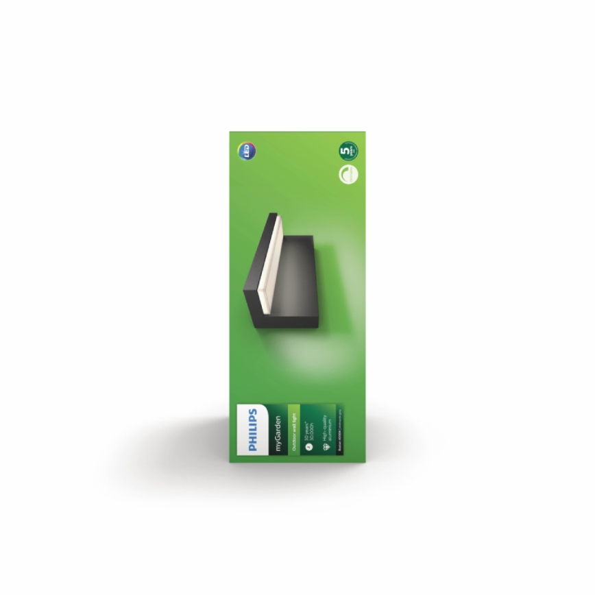 Philips 16483/93/P3 - LED venkovní nástěnné svítidlo MYGARDEN BUSTAN 2xLED/4,5W IP44