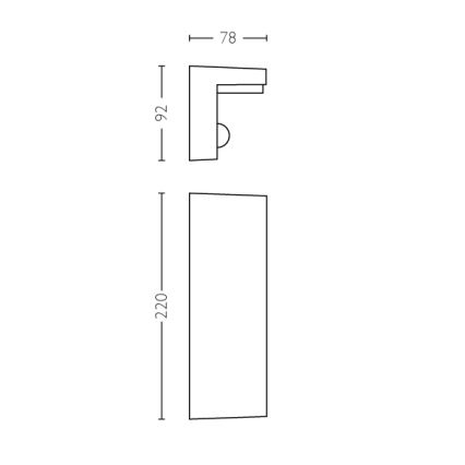 Philips 16484/93/P3 - LED Venkovní nástěnné svítidlo senzor BUSTAN 2xLED/4,5W